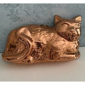 Copper Mold Wall Cat Kitten Kitty Cat Wall Hanging 10” Cottagecore